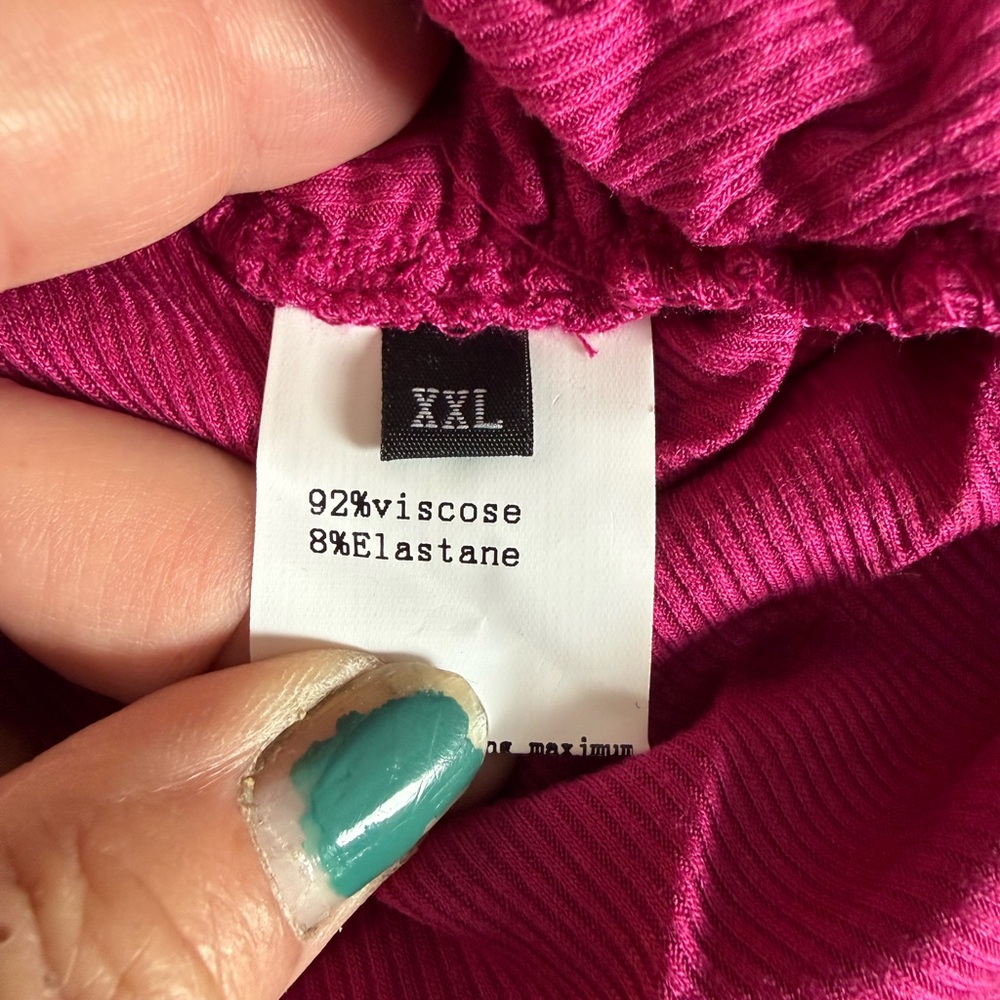 Fuchsia Ruched Bodycon Slip Dress - Picture 3 of 3